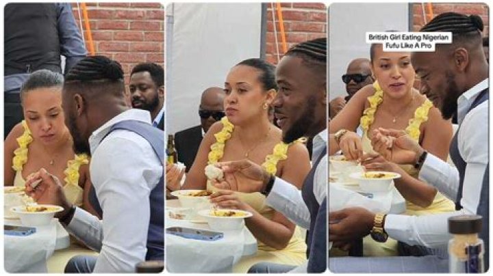 "Is She Chewing the Fufu Instead of Swallowing?": British Lady Eats Fufu & Egusi for the First Time
