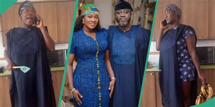Mercy Johnson Stirs Reactions As She Wears Her Husband’s Lush Agbada to Cook, Video Goes Viral