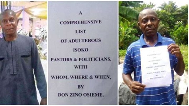 Nigerian Activist Set to Release List, Details of Adulterous Isoko Pastors and Politicians, Shares Paperwork