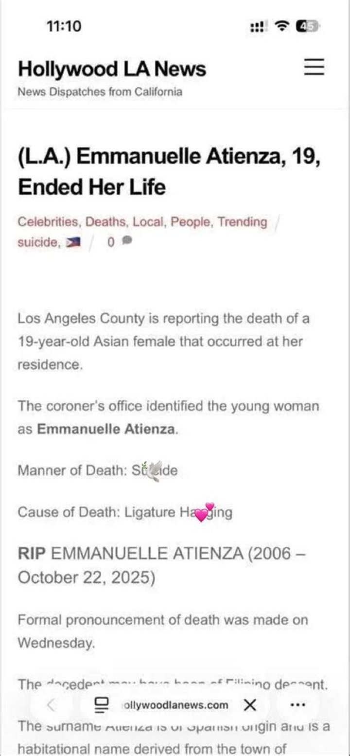 RIP Mley Gono Atienza Death Cause And Obituary News