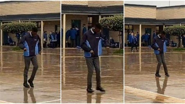 Smooth But Risky: Young Student Performs Sliding Dance Moves on Wet Floor, His Mates Gather to Watch in Video