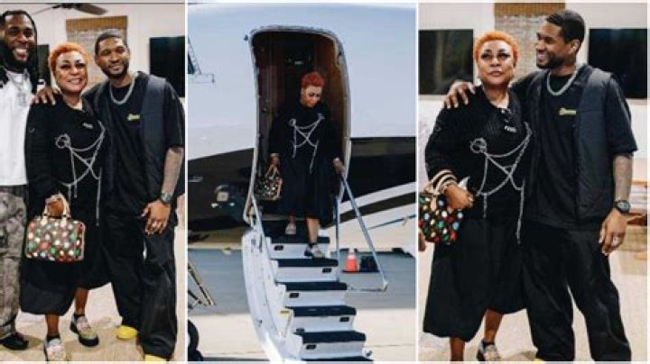 “The Force Behind the GOAT”: Clips of Burna Boy’s Mum Blushing As She Meets Usher Trends, Fans React